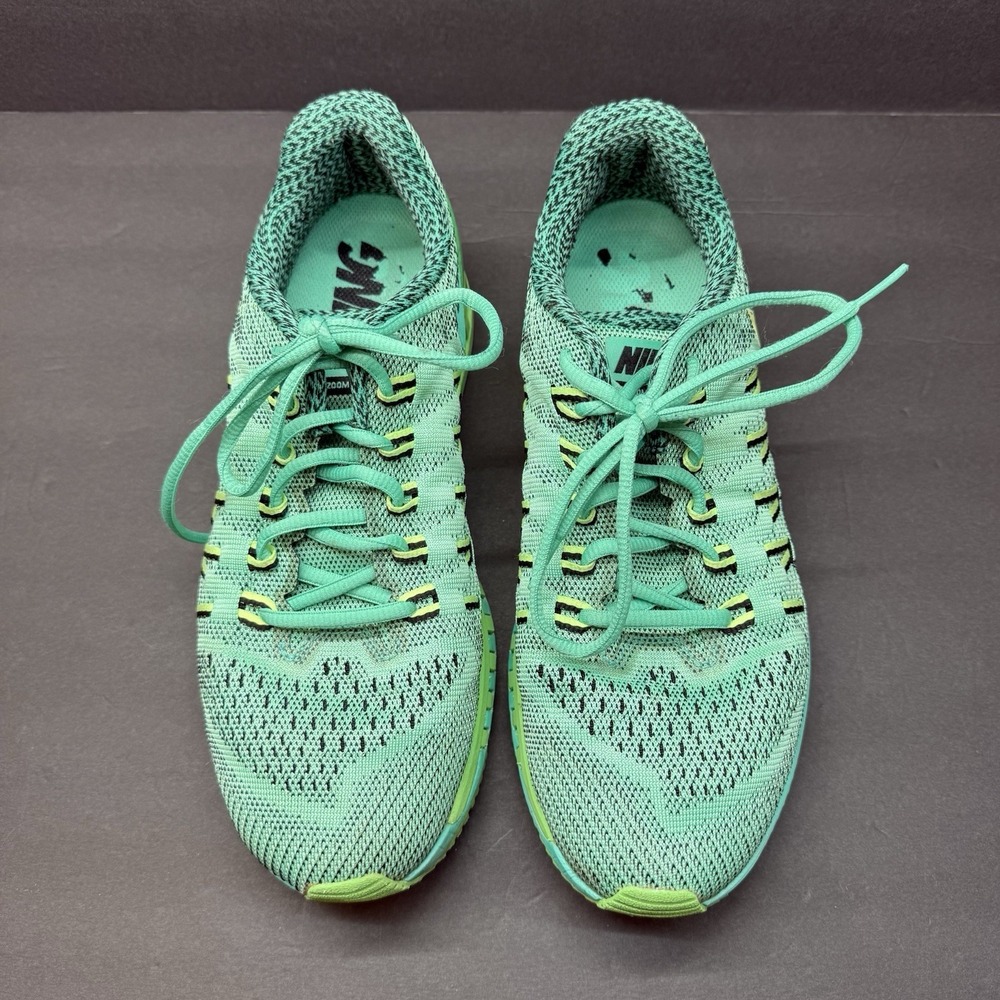 Nike Women Shoe Air Zoom Odyssey Size 10 Sneaker Athletic Running Green Yellow - Picture 3 of 11